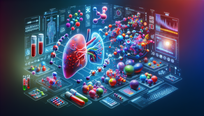Illustration of advanced liver blood tests analysing enzymes and proteins for early detection of liver diseases.