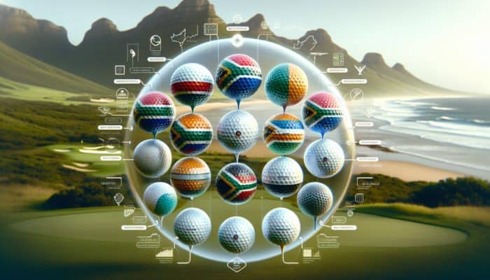 Specialty golf balls designed for South African conditions: low visibility, high altitude, wind resistance, on coastal and mountainous courses.
