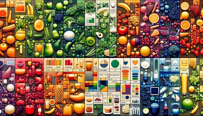 Nutrition for Daily Wellness: Vibrant Eatwell Guide chart showing balanced UK diet with color-coded segments for fruits, vegetables, carbs, proteins, dairy.