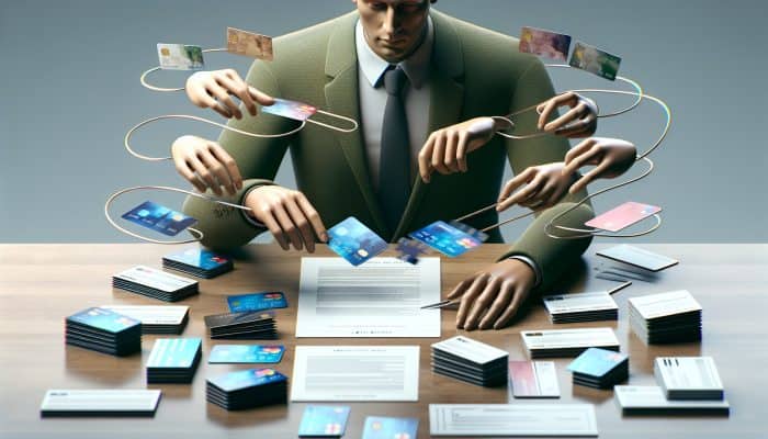 Debt Consolidation and Financial Risk Factors: UK Guide | DCL Debt Consolidation and Financial Risk Factors: Person in UK consolidating multiple debts into one manageable loan, symbolised by a single document on a tidy desk.