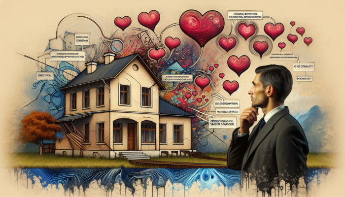 A first-time buyer in Ladysmith, South Africa, mesmerized by a colonial house with swirling hearts, while hidden cracks and floods lurk in shadows.
