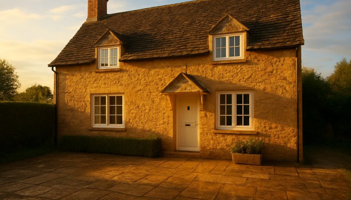 Bright Nether Compton cottage basking in sunlight with gleaming windows and fresh linens following a thorough cleaning.